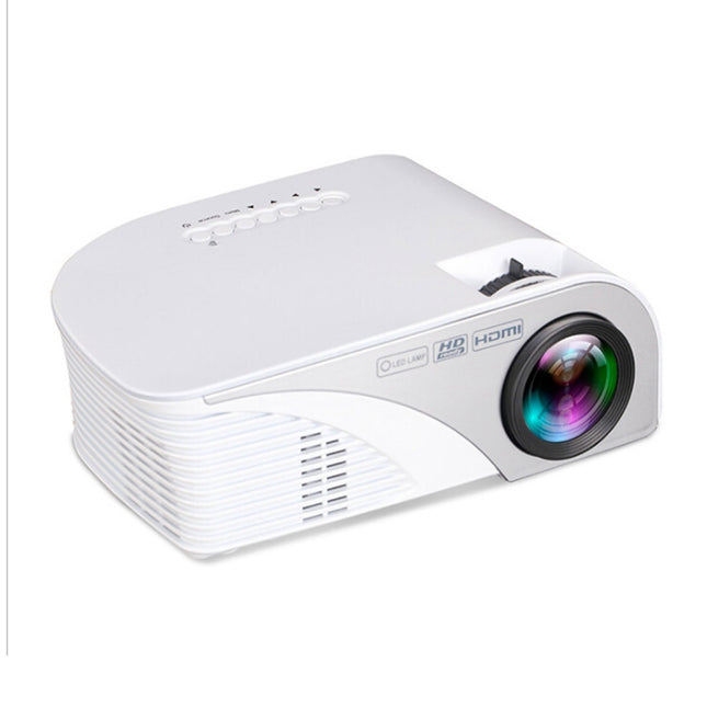 RD-805B 960*640 1200 Lumens Portable Mini LED Projector Home Theater with Remote Controller ,Support USB + VGA + HDMI + AV + TV(White)-garmade.com