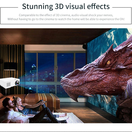 RD-810 800*768 1200 Lumens Mini LED Projector HD Home Theater with Remote Controller ,Support USB + VGA + HDMI + AV (White)-garmade.com
