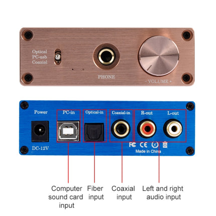 NK-P90 Audio DAC Decoder Fiber Coax Digital Audio Amplifier-garmade.com