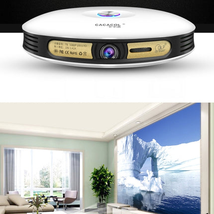 CACACOL ITC-DO8 220LM WiFi Smart 1280*800 DLP DMD LED Portable Projector with Remote Control, Android 6.1 , MSD6A628 Quad Core, 2GB RAM, 16GB ROM, WiFi, BT, HDMI, without Tripod Holder-garmade.com