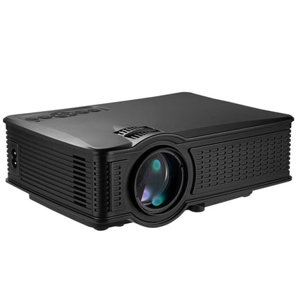 LY-50 1800 Lumens 1280x800 Home Theater LED Projector with Remote Control, Support AV & USB & VGA & HDMI(Black)-garmade.com