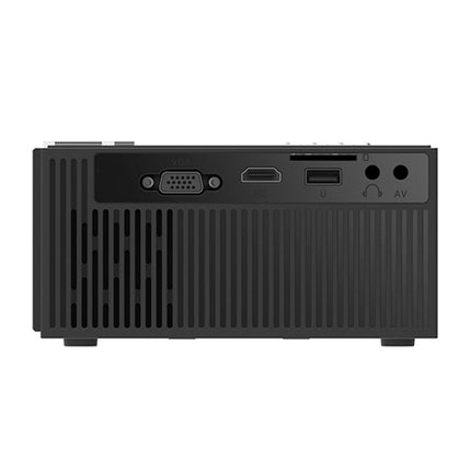 Cheerlux C7 1800 Lumens 800 x 480 720P 1080P HD WiFi Smart Projector, Support HDMI / USB / VGA / AV / SD(Black)-garmade.com