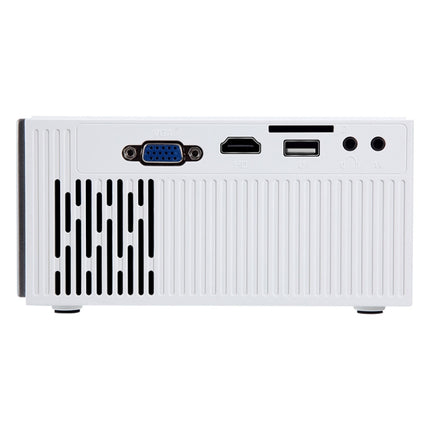Cheerlux C7 1800 Lumens 800 x 480 720P 1080P HD WiFi Smart Projector, Support HDMI / USB / VGA / AV / SD(White)-garmade.com