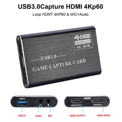 NK-S41 USB 3.0 to HDMI 4K HD Video Capture Card Device (Black)-garmade.com
