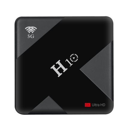 H10 6K HD Smart TV BOX,Android 9.0,Allwinner H6 Quad Core 64-bit ARM Cortex-A53,4GB+32GB, Support TF Card, SPDIF, HDMI, AV, WiFi, RJ45 (Black)-garmade.com