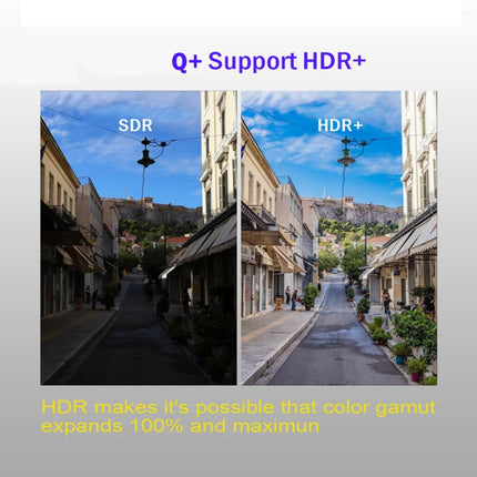 Q+ 6K HD Smart TV BOX,Android 8.1,H6 Quad Core Cortex-A53 Up to 2GHz,2GB+16GB, Support SPDIF, HDMI, WiFi, LAN, USBx2 (Black)-garmade.com