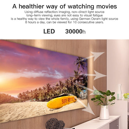 YG420 1280x720 2400LM Mini LED Projector Home Theater, Support HDMI & AV & SD & USB & VGA, General Version (Black)-garmade.com