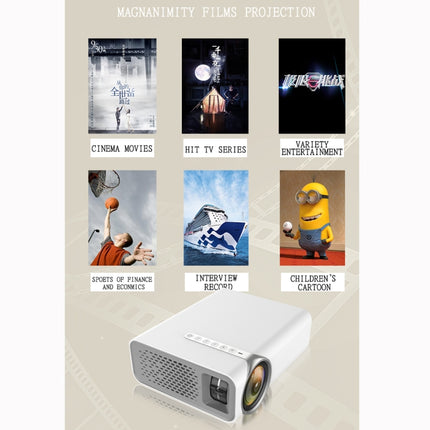 YG520 800x480 1800LM Mini LED Projector Home Theater, Support HDMI & AV & SD & USB & VGA, Mobile Phone Version (Black)-garmade.com