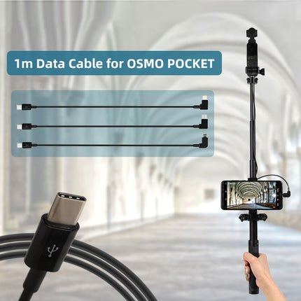 Sunnylife OP-X9208 Type-C to Type-C Cable for DJI OSMO Pocket, Length:1m-garmade.com