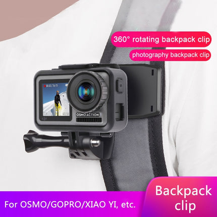 RUIGPRO 360 Degree Rotation Backpack Rec-Mounts Clip Clamp Mount with Screw for GoPro HERO9 Black / HERO8 Black /7 /6 /5 /5 Session /4 Session /4 /3+ /3 /2 /1, DJI Osmo Action, Xiaoyi and Other Action Cameras(Black)-garmade.com