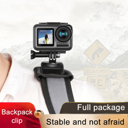 RUIGPRO Hook and Loop Fastener Backpack Rec-Mounts Clip Clamp Mount with Screw for GoPro HERO9 Black / HERO8 Black /7 /6 /5 /5 Session /4 Session /4 /3+ /3 /2 /1, DJI Osmo Action, Xiaoyi and Other Action Cameras(Black)-garmade.com