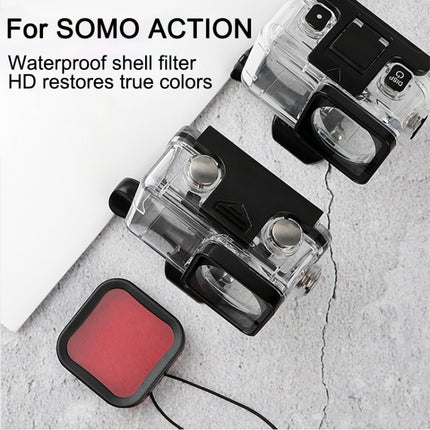 For DJI Osmo Action Underwater Waterproof Housing Diving Case Kits with Pink / Red / Purple Lens Filter-garmade.com