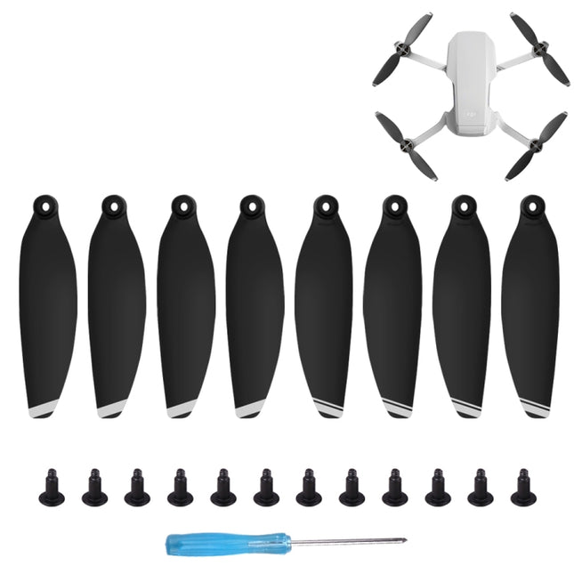8PCS/Set Sunnylife 4726F Low Noise Quick-release Wing Propellers for DJI Mavic Mini 1(Silver)-garmade.com