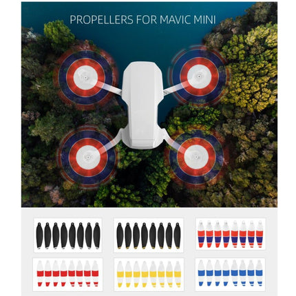 8PCS/Set Sunnylife 4726F-CS Low Noise Quick-release Wing Propellers Drone Accessories for DJI Mavic Mini(Yellow)-garmade.com