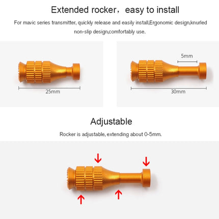 STARTRC 1106055 Drone Remote Control Retractable Adjustment Aluminum Alloy Rocker for DJI Mavic 2 Pro/Air/Mini-garmade.com