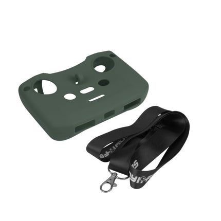 Sunnylife AIR2-Q9290 Remote Control Silicone Protective Case with lanyard for DJI Mavic Air 2 (Army Green)-garmade.com