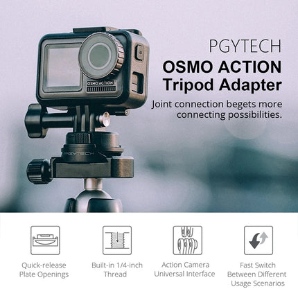 PGYTECH P-11B-023 Tripod Adapter for DJI Osmo Action(Black)-garmade.com