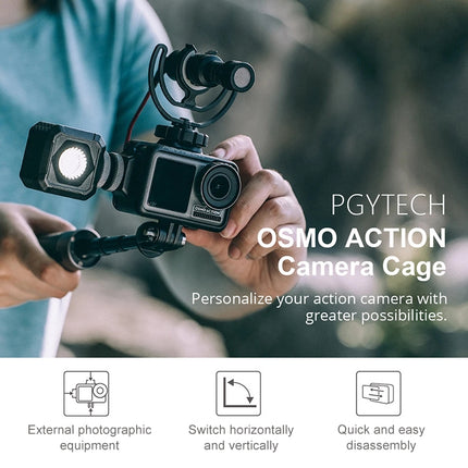 PGYTECH P-11B-010 Sports Camera Rabbit Cage Accessory Vlog for DJI Osmo Action-garmade.com