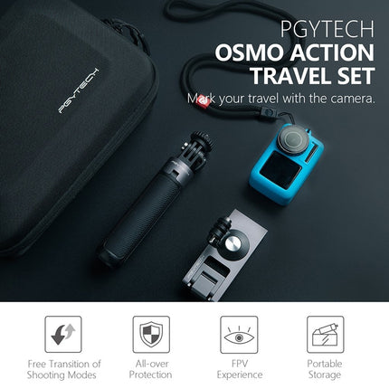 PGYTECH P-11B-027 Tripod Backpack Clip Storage Bag Travel Kit for DJI Osmo Action-garmade.com