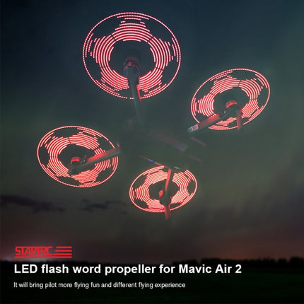 STARTRC 1 Pair Foldable Color LED DIY Flash Editable Word Lamp Propellers for DJI Mavic Air 2-garmade.com