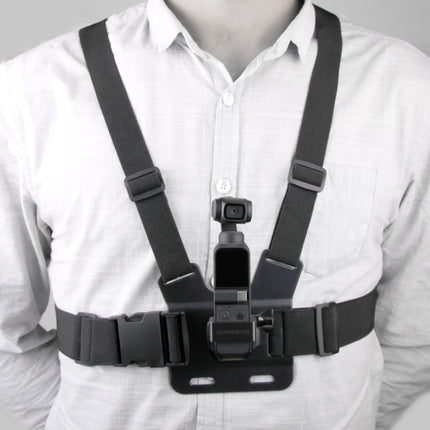 Sunnylife OP-Q9201 Elastic Adjustable Body Chest Straps Belt with Metal Adapter for DJI OSMO Pocket 2-garmade.com