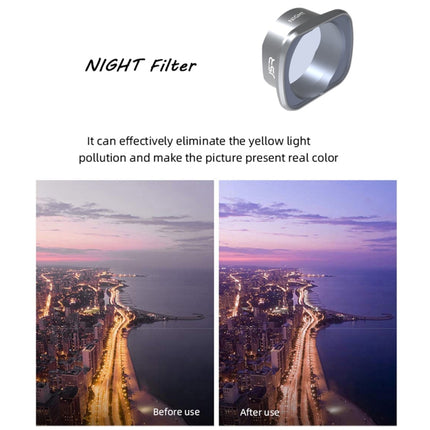 JSR NIGHT Light Pollution Reduction Lens Filter for DJI FPV, Aluminum Alloy Frame-garmade.com