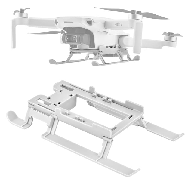 STARTRC 1109190 for DJI Mini 2 / Mavic Mini Foldable Quick Release Anti-collision Landing Gear Height Extender Holder with LED Night Indicator Light(Grey)-garmade.com