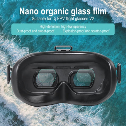 2 PCS Shatter-resistant Anti-scratch Nano Plexiglass Protective Film for DJI FPV Goggles V2-garmade.com