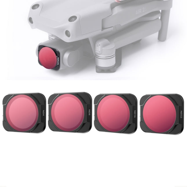 Sunnylife A2S-FI9347 4 in 1 ND4+ND8+ND16+ND32 Lens Filter for DJI Air 2S-garmade.com