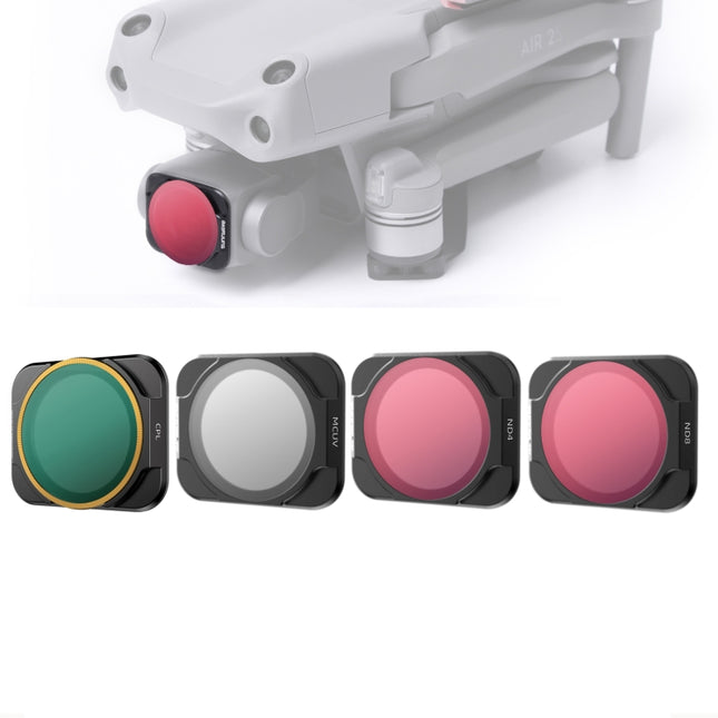 Sunnylife A2S-FI9348 4 in 1 MCUV+CPL+ND4+ND8 Lens Filter for DJI Air 2S-garmade.com