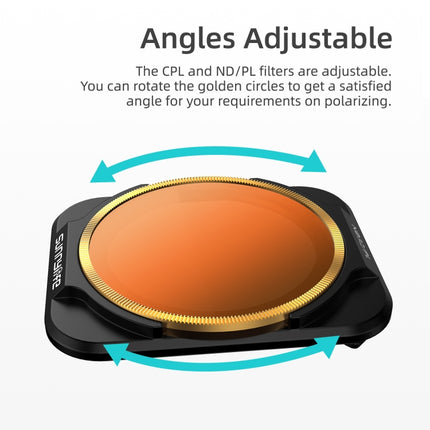 Sunnylife A2S-FI9345 3 in 1 CPL+ND8+ND16 Lens Filter for DJI Air 2S-garmade.com