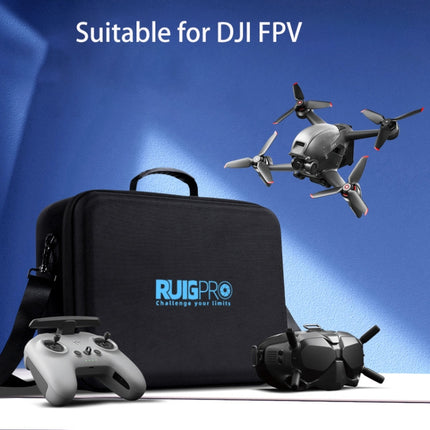 RUIGPRO for DJI FPV Portable Single Shoulder Storage Box Case Travel Carrying Bag(Black)-garmade.com