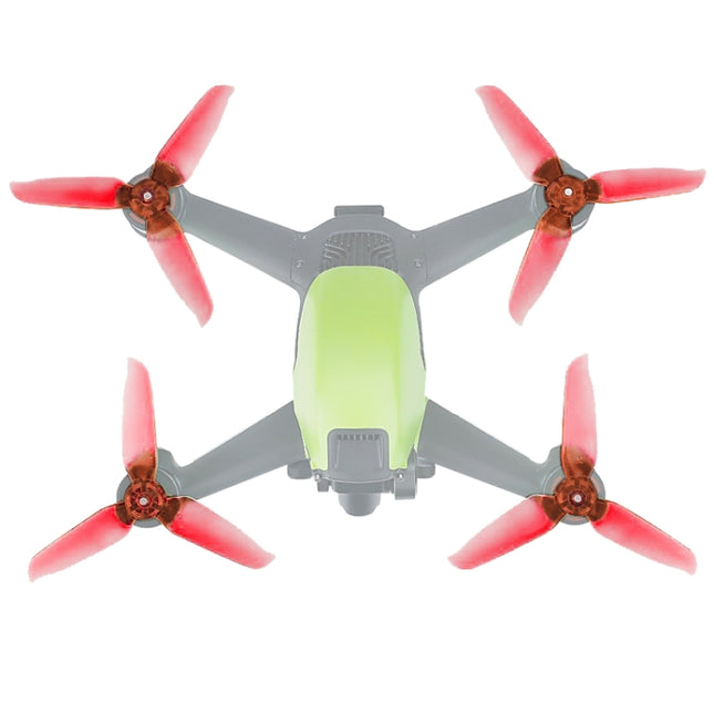 RCSTQ 2 Pairs Clear Color Quick-release Propellers for DJI FPV(Red)-garmade.com