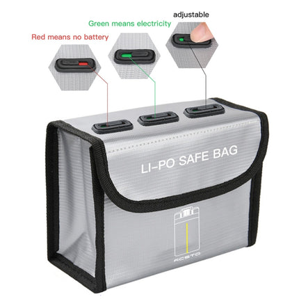 RCSTQ for FIMI X8 Mini Drone Battery Li-Po Safe Explosion-proof Storage Bag(Silver)-garmade.com