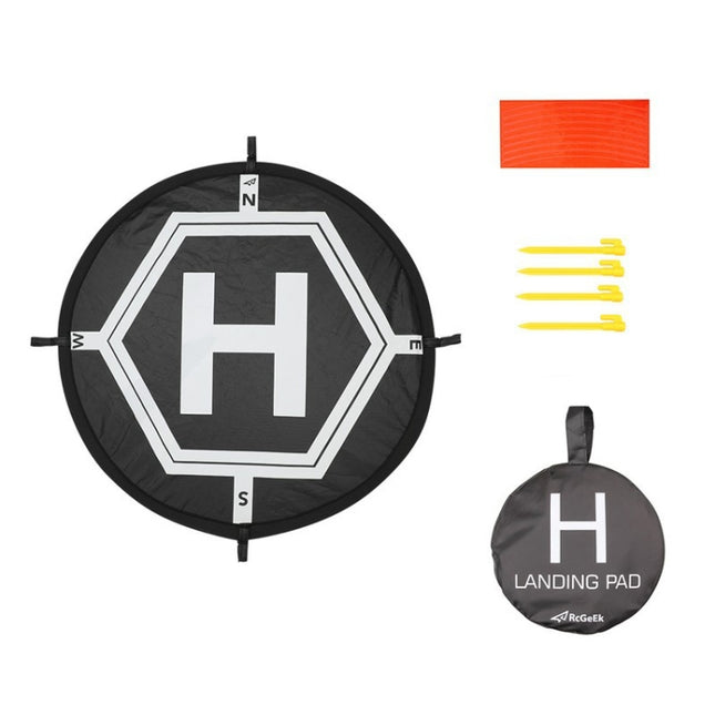 RCGEEK 55cm Round Portable Parking Apron Foldable Landing Pad for DJI Mavic Mini / Air 2S / FPV-garmade.com