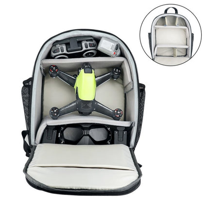 RCSTQ Backpack Shoulders Bag Storage Outdoor Travel Bag for DJI FPV Combo(Black)-garmade.com