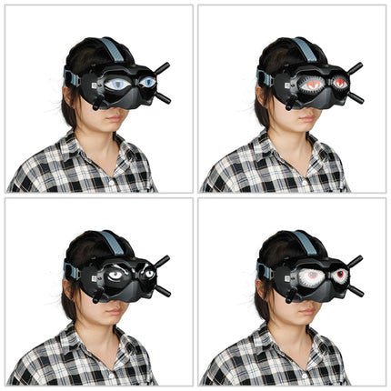 RCSTQ 4 in 1 Patterns Eye Sticker Easy Paste Facial Expression Personalized Sticker for DJI FPV Goggles V2-garmade.com