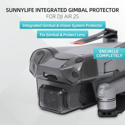 Sunnylife A2S-Q9351 Gimbal Camera Lens Protective Hood Sunshade Cover for DJI Air 2S Drone(Transparent Black)-garmade.com