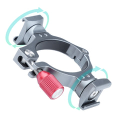 Stabilizer Extension Bracket Ring Adapter with Dual Cold Shoe Base for DJI OM4 / Osmo Mobile 3-garmade.com