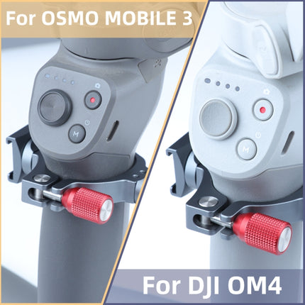 Stabilizer Extension Bracket Ring Adapter with Dual Cold Shoe Base for DJI OM4 / Osmo Mobile 3-garmade.com