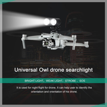 STARTRC Owl Night Flight Lamp Searchlight Light Signal Light for DJI Mavic 2 / Air 2S / Mini 2 / Mini / FPV (Black)-garmade.com