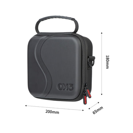STARTRC Portable PU Leather Storage Bag Carrying Case for DJI OM 5, Size: 20cm x 18cm x 6.5cm(Black)-garmade.com