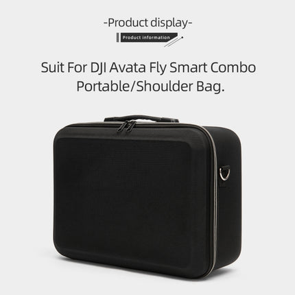 For DJI Avata Shockproof Large Carrying Hard Case Shoulder Storage Bag, Size: 38 x 28 x 15cm(Black)-garmade.com