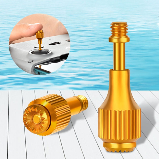 2 PCS STARTRC Drone Remote Control Retractable Adjustment Aluminum Alloy Rockers for DJI Air 2S / Mini 2 / Mavic Air 2 (Gold)-garmade.com