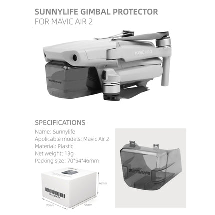 Sunnylife For DJI Mavic Air 2 Camera Lens Protective Cover Hood (Grey)-garmade.com