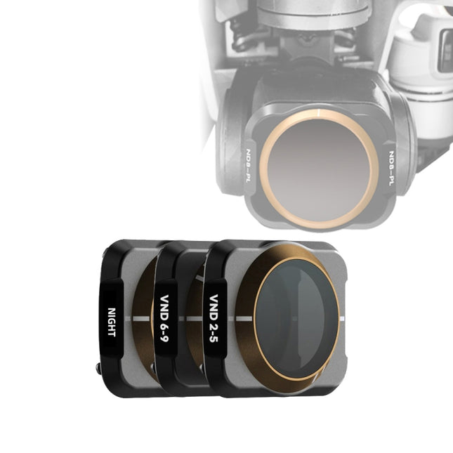 JSR Drone 3 in 1 Variable VND 2-5 Stop + VND 6-9 Stop + NIGHT Light Pollution Reduction Lens Filter for DJI MAVIC Air 2-garmade.com