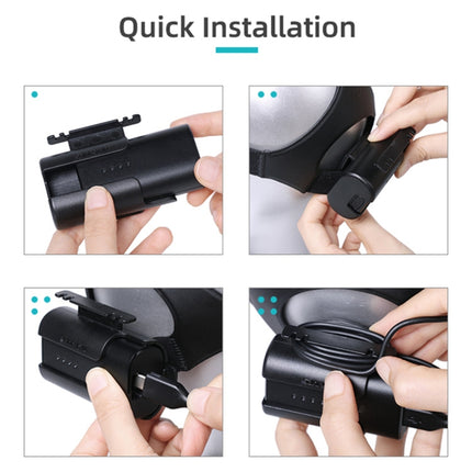 Sunnylife Battery Clip Holder Cable Management Winder Protective Case for DJI FPV Goggles V2(Black)-garmade.com