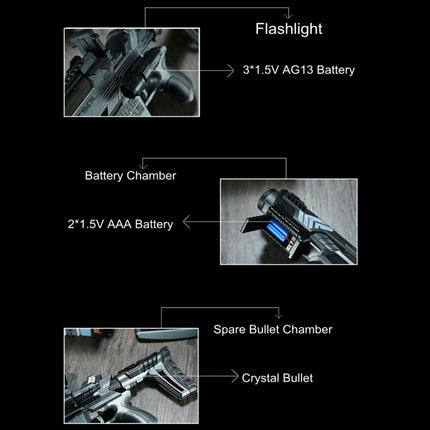 XiiZone AR-587 Multi Color Soft Crystal Water Paintball Gun Bluetooth AR Shooting Game Gun-garmade.com