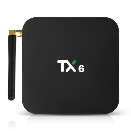 TX6 4K UHD Smart TV Box with Remote Controller, Android 7.1 Allwinner H6 Quad Core ARM Cortex-A53 1.5 GHz, 4GB+32GB, Support Dual Band WiFi & HDMI & RJ45 & TF Card & SPDIF (Black)-garmade.com