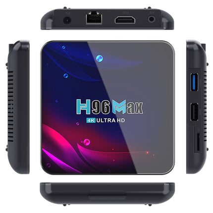 H96 Max V11 4K Smart TV BOX Android 11.0 Media Player wtih Remote Control, RK3318 Quad-Core 64bit Cortex-A53, RAM: 2GB, ROM: 16GB, Support Dual Band WiFi, Bluetooth, Ethernet, US Plug-garmade.com